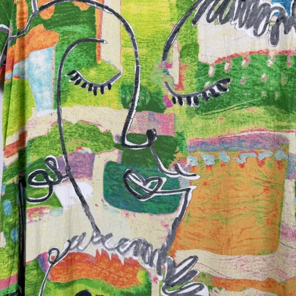 Jams World Hattie dress Face print art drop waist S - Picture 8 of 10